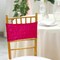 10 Pieces Vibrant Fuchsia Sequin Stretch Spandex Chair Bands 7 x 13 Inches